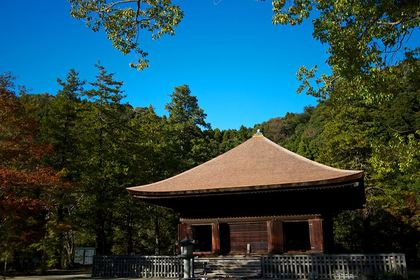 紅葉　白水阿弥陀堂ライトアップ