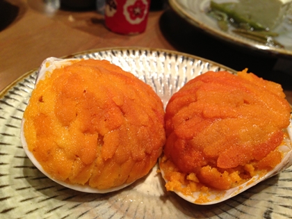 いわき　おのざき　ウニの貝焼き