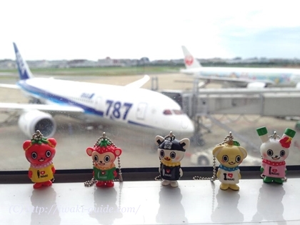 ご当地キューピー いわき メヒカリキューピー ボーイング787画像とアグリン☆ファイブ