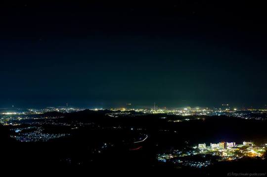 湯の岳からの夜景／いわきの夜景