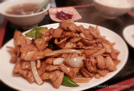 いわきランチ　中華獅子林　肉野菜炒め定食