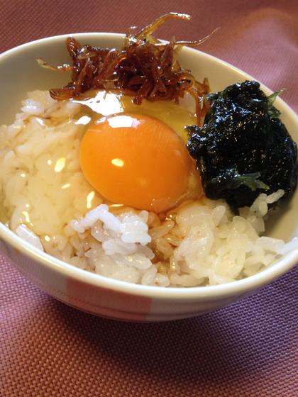 いわきレシピ　海道の青のり卵かけご飯