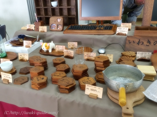 いわき民芸品　クラフト夢現　木製マウスパッド