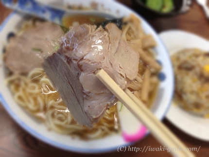 いわき市チーナン食堂　ラーメン、チャーシュー麺