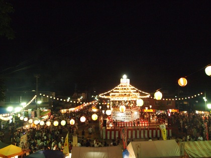いわき内郷　盆踊り　夏祭り回転櫓