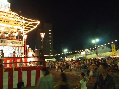 いわき　夏祭り　回転櫓