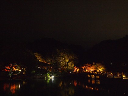 白水阿弥陀堂　紅葉ライトアップ2013